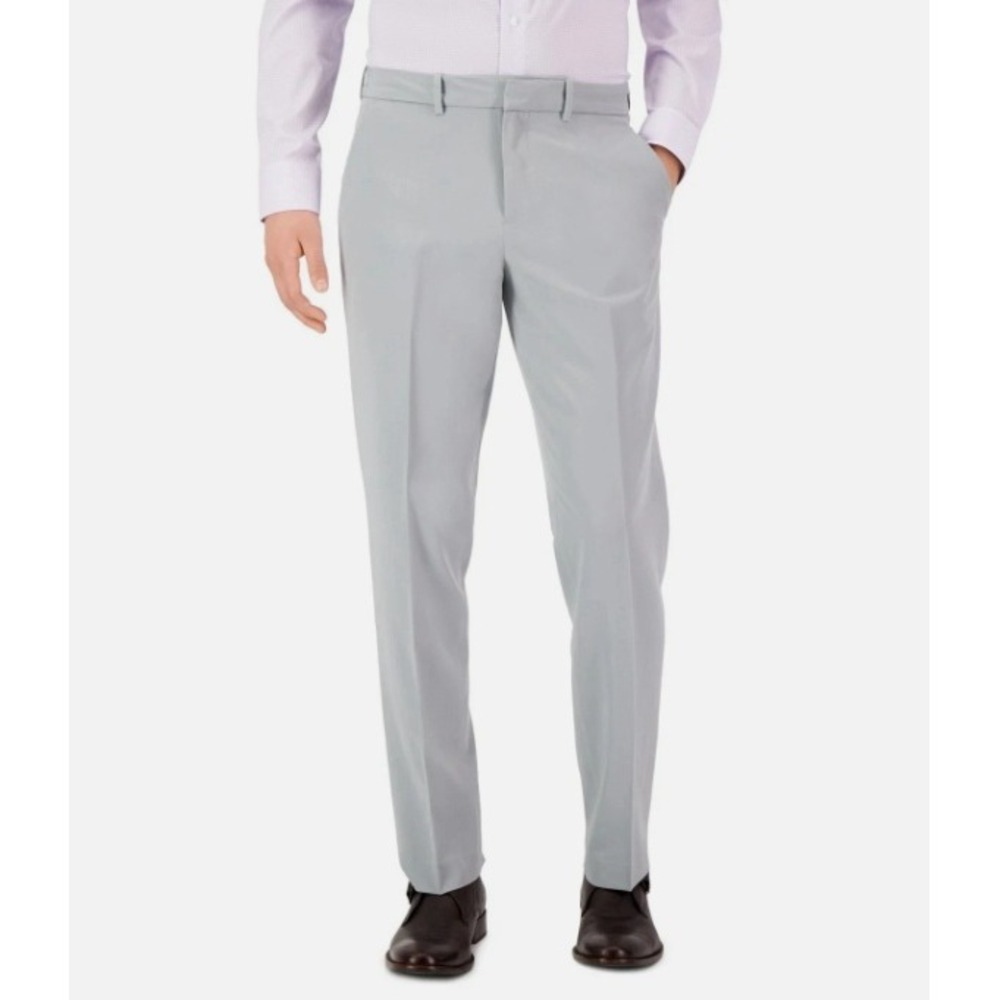 Perry Ellis Men's Stone‎ Modern Fit Stretch Resolution Pants 40Wx32L pastel Grey